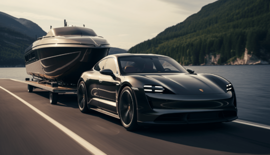 У Porsche придумали, як електромобіль може економити енергію при буксируванні причепа