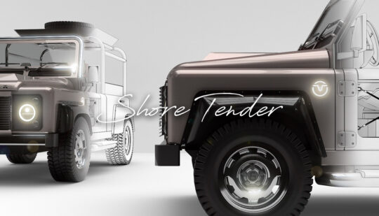 Шампанське під капотом: класичний Land Rover Defender перетворили на електромобіль для яхти