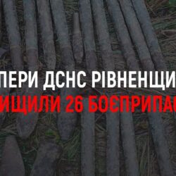 Сапери ДСНС Рівненщини знищили 26 боєприпасів часів Другої світової війни