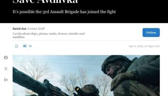 Україна перекинула до Авдіївки «одну зі своїх найкращих бригад»