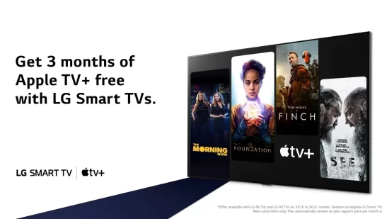 LG пропонує 3 місяці безкоштовної пробної версії Apple TV+