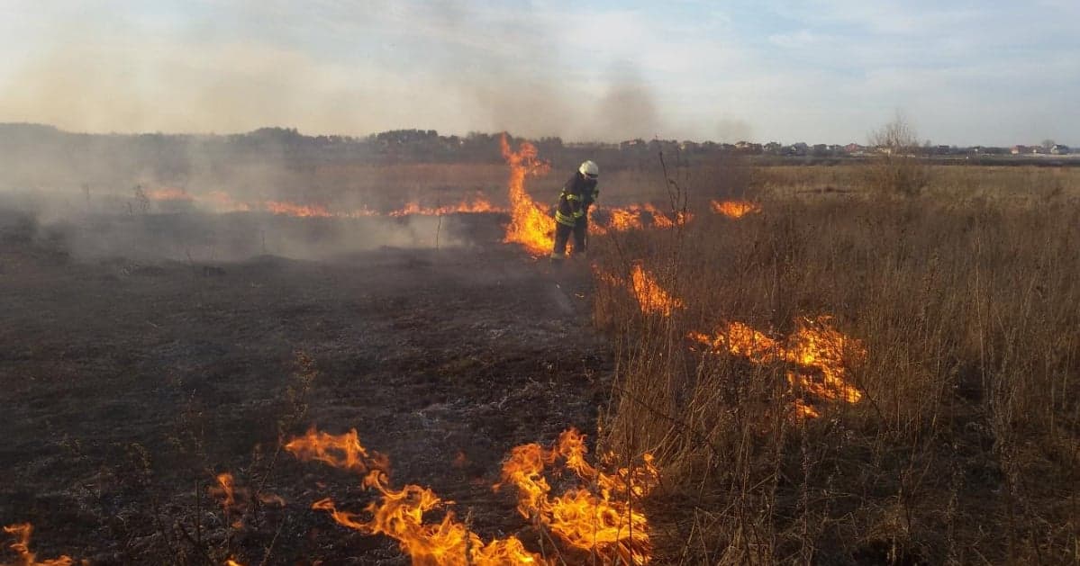 Ви зараз переглядаєте На Рівненщині за добу ліквідували 4 пожежі через підпали трави