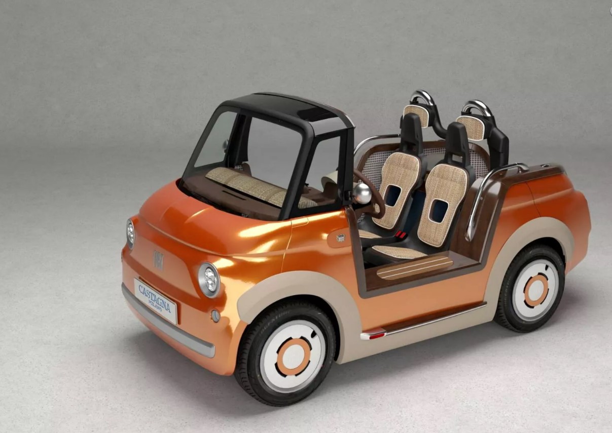 Ви зараз переглядаєте Демонтували дах та двері: електромобіль Fiat Topolino перетворили чарівний пляжний автомобіль